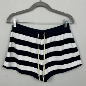 Outerknown  Women’s High Tide Shorts, Blue/White Stripe, Small